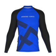 Ground Force Rank Rashguard V2 - Long Sleeve XS Blue