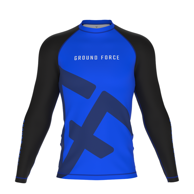Ground Force Rank Rashguard V2 - Long Sleeve XS Blue