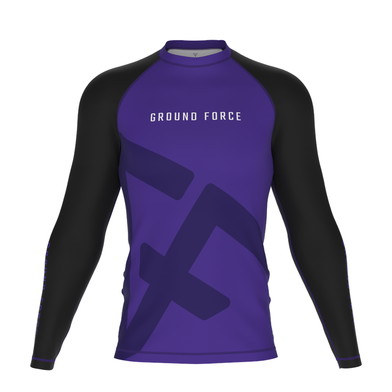 Ground Force Rank Rashguard V2 - Long Sleeve XS Purple