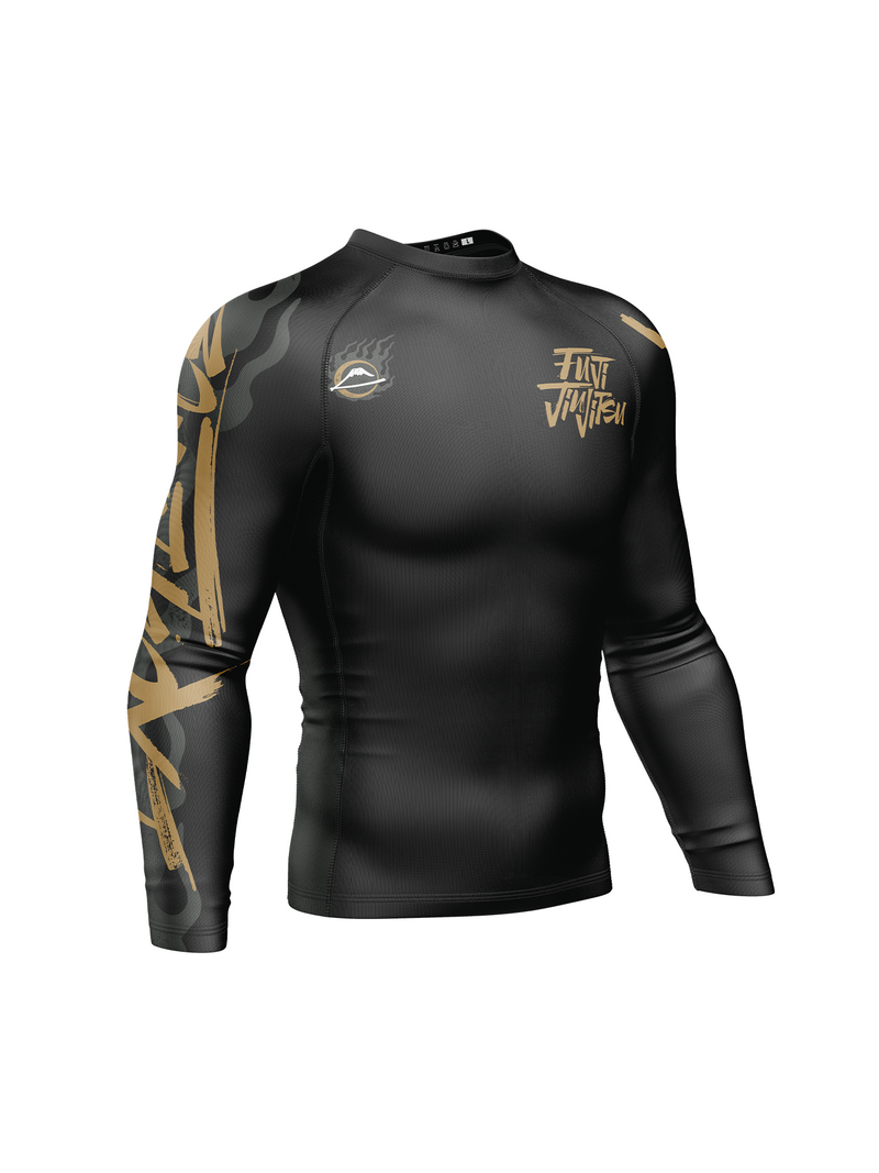 Fuji Sports Yakedo Standard Long Sleeve Rashguard - Black
