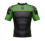 Fuji Sports Kids Competition Ranked SS Rashguard Green