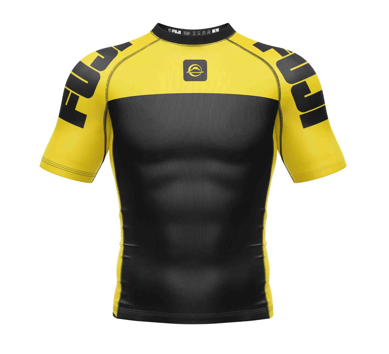 Fuji Sports Kids Competition Ranked SS Rashguard Yellow