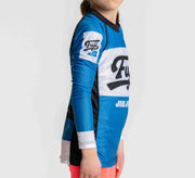 Fuji Sports Jiu Jitsu Script Flex Lite Long Sleeve Rashgaurd Blue