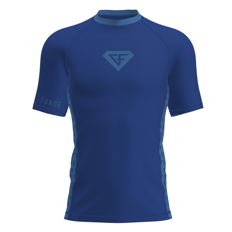 Ground Force Lightweight Rank Rashguard Blue 2XL