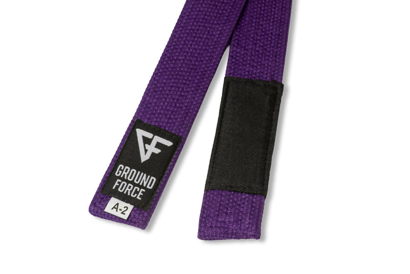 Ground Force Gi Material Premium BJJ Belt Purple