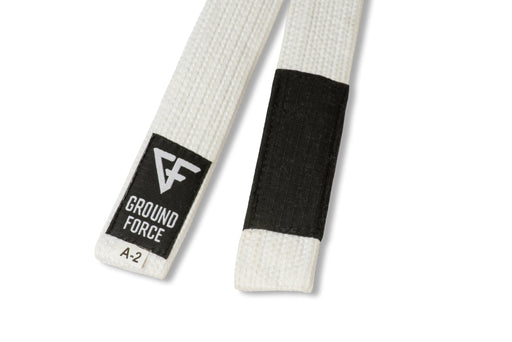 Ground Force Gi Material Premium BJJ Belt White