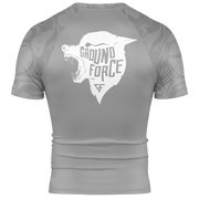 Ground Force Wolf Rashguard Grey - Short Sleeve