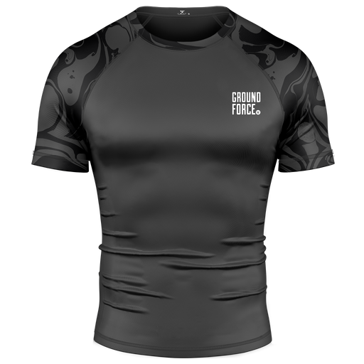 Ground Force Wolf Rashguard Black - Short Sleeve XXL