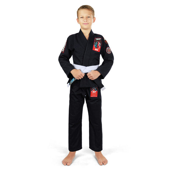 Ground Game Ninja BJJ Kids Gi Black