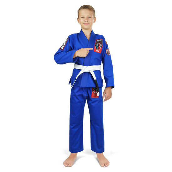 Ground Game Ninja BJJ Kids Gi Blue