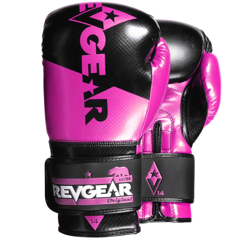Revgear Pinnacle Boxing Glove Black & Pink
