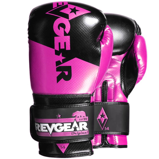 Revgear Pinnacle Boxing Glove Black & Pink