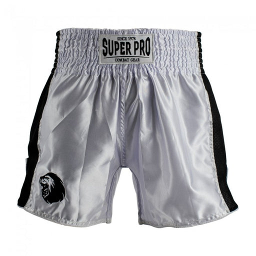 Super Pro Combat Gear Thai en Kickboksshorts White & Black