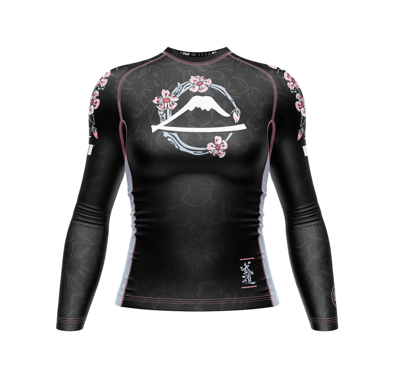 Fuji Womens Blossom Rashguard Black & Pink