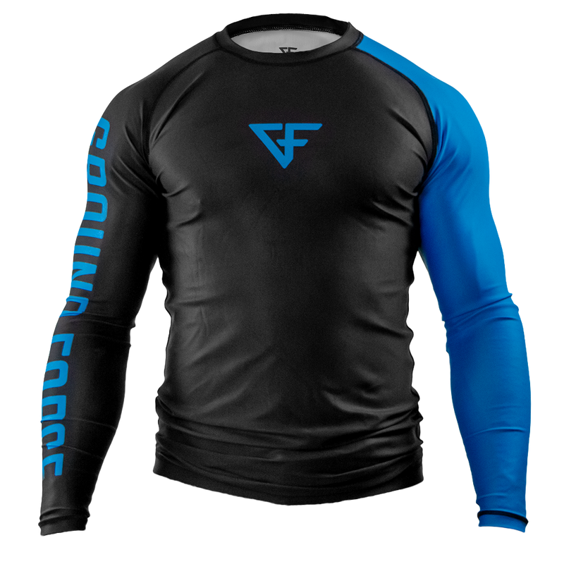 Ground Force Rank Rashguard Long Sleeve Blue