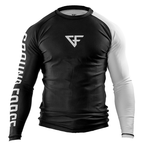 Ground Force Rank Rashguard Long Sleeve White