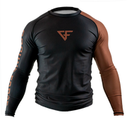 Ground Force Rank Rashguard Long Sleeve Brown