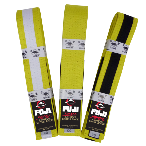 Fuji BJJ Kids Belt Yellow & White