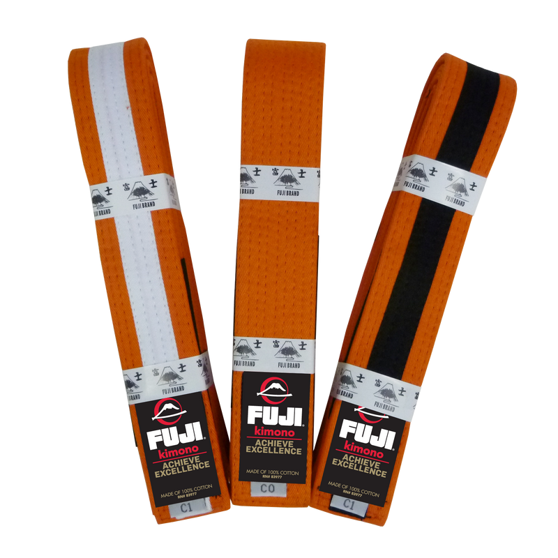 Fuji BJJ Kids Belt Orange & Black