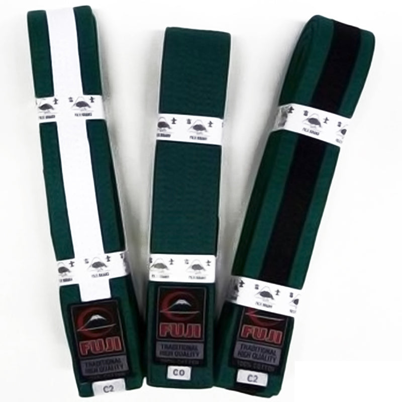 Fuji BJJ Kids Belt Green & Black